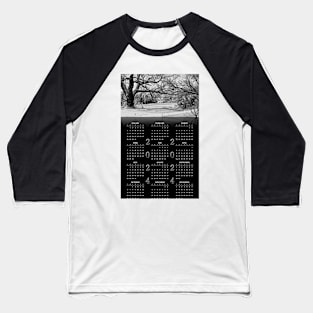 Fresh Snowfall • 2024 Year-at-a-glance Calendar Baseball T-Shirt